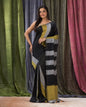 Women's Handspun Cotton Black Handloom Saree