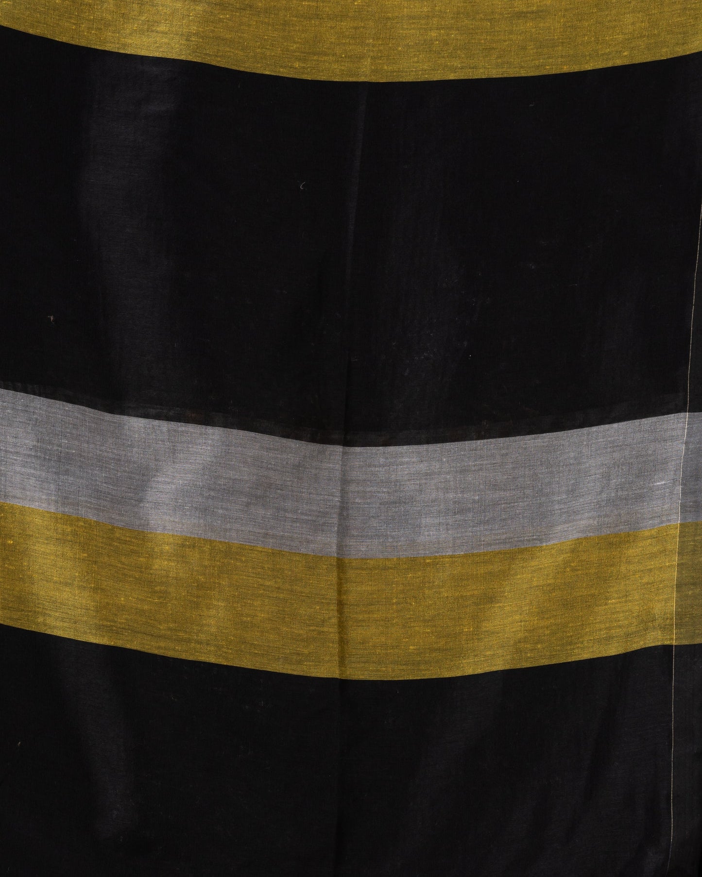 Women's Handspun Cotton Black Handloom Saree