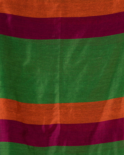 Women's Handspun Cotton Green Handloom Saree