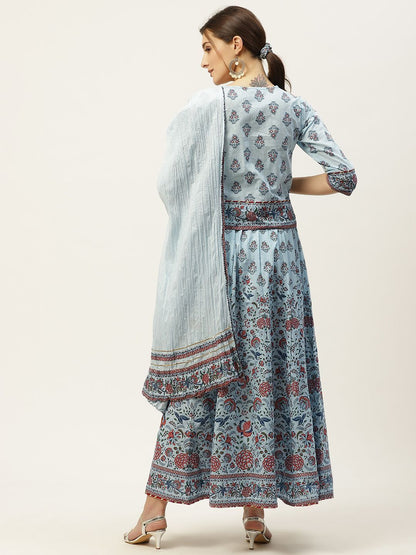 Women's Printed Lehenga Choli Dupatta Set