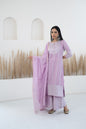 Womenâ€™s Lavender Kurta palazzo set with dupatta