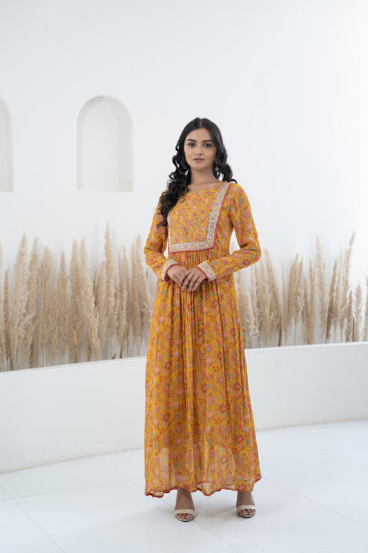 Womenâ€™s Mustard Yellow Traditional Dress by Myshka-