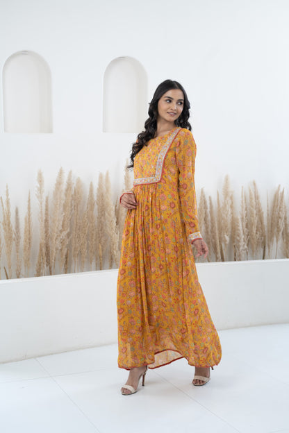 Womenâ€™s Mustard Yellow Traditional Dress by Myshka-