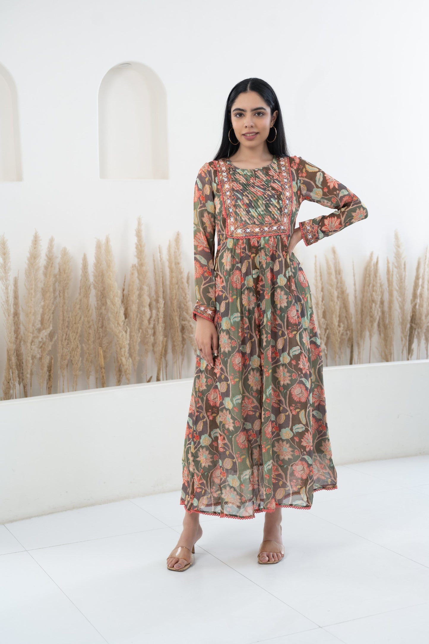 Womenâ€™s Floral Printed Traditional Dress by Myshka-
