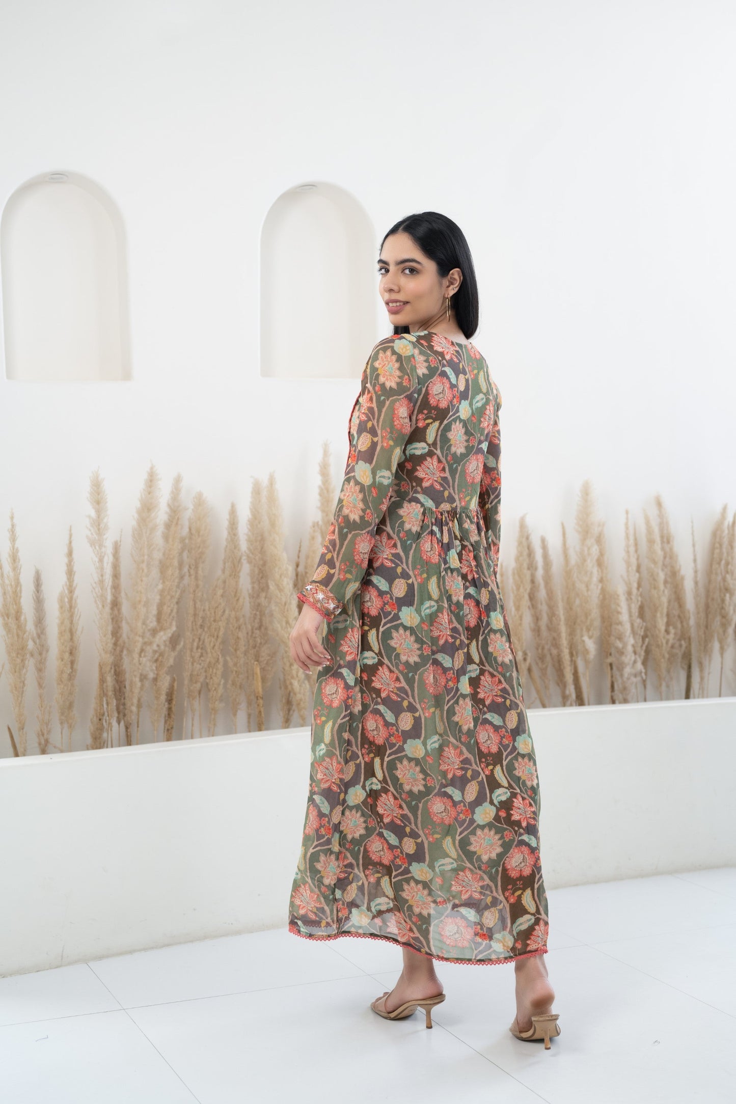 Womenâ€™s Floral Printed Traditional Dress by Myshka-