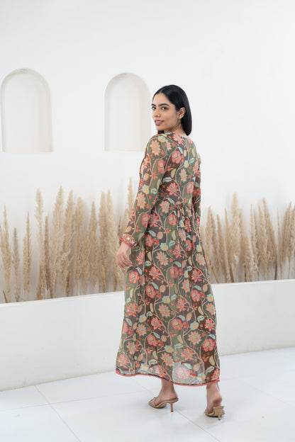 Womenâ€™s Floral Printed Traditional Dress by Myshka-