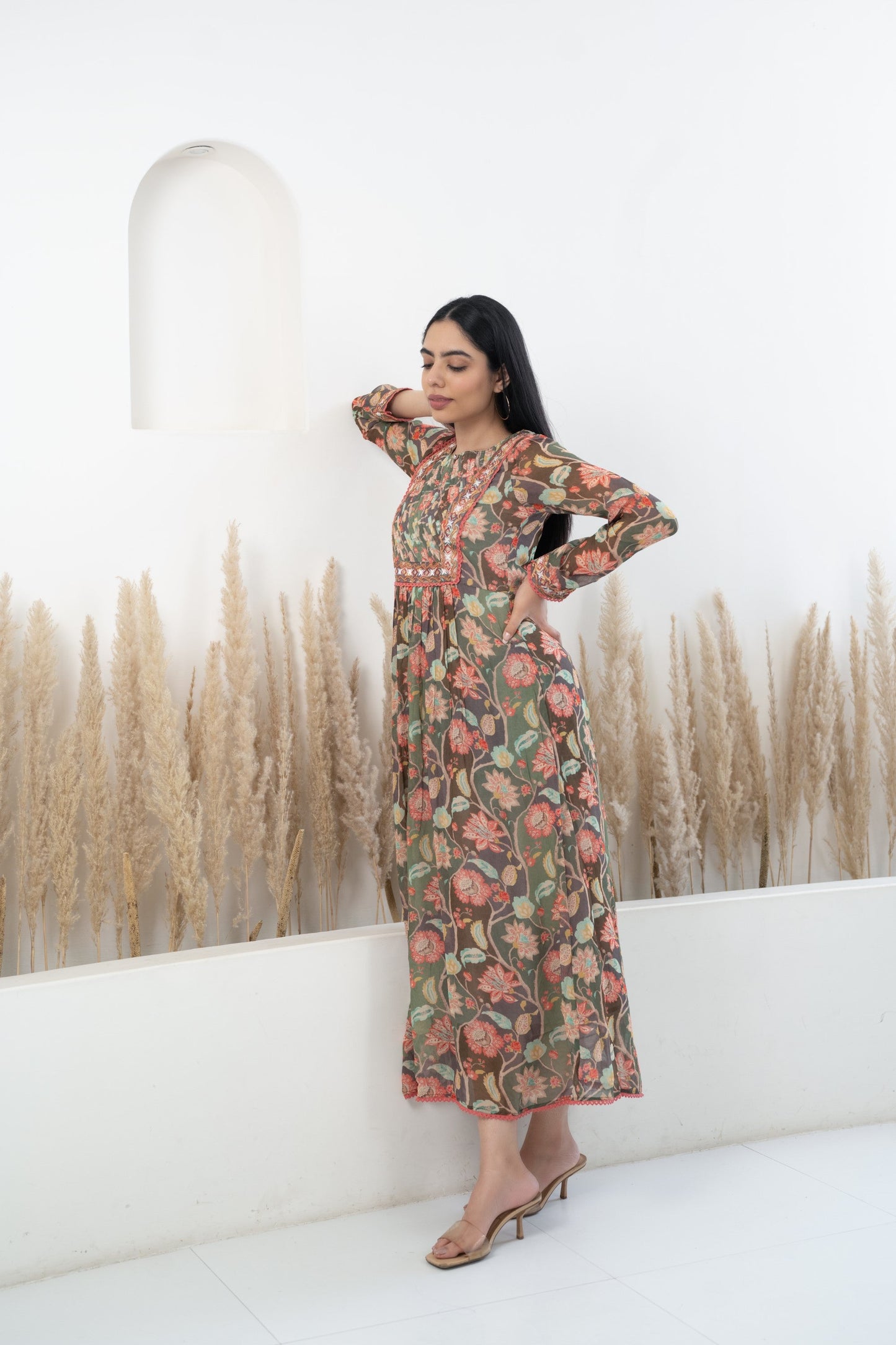 Womenâ€™s Floral Printed Traditional Dress by Myshka-