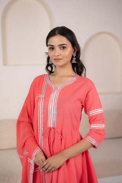 Womenâ€™s Pink sharara set for women by Myshka