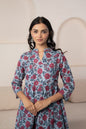 Womenâ€™s Blue Floral Print Midi Dress by Myshka