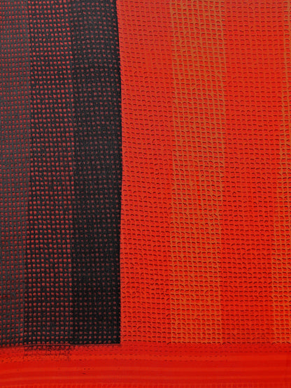 Women's Orange Georgette Printed Saree
