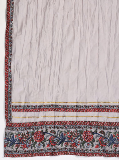 Women's Printed Flared Kurta Pant Dupatta Set