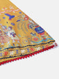 Women's Mustard Cotton Printed Flared Palazzo