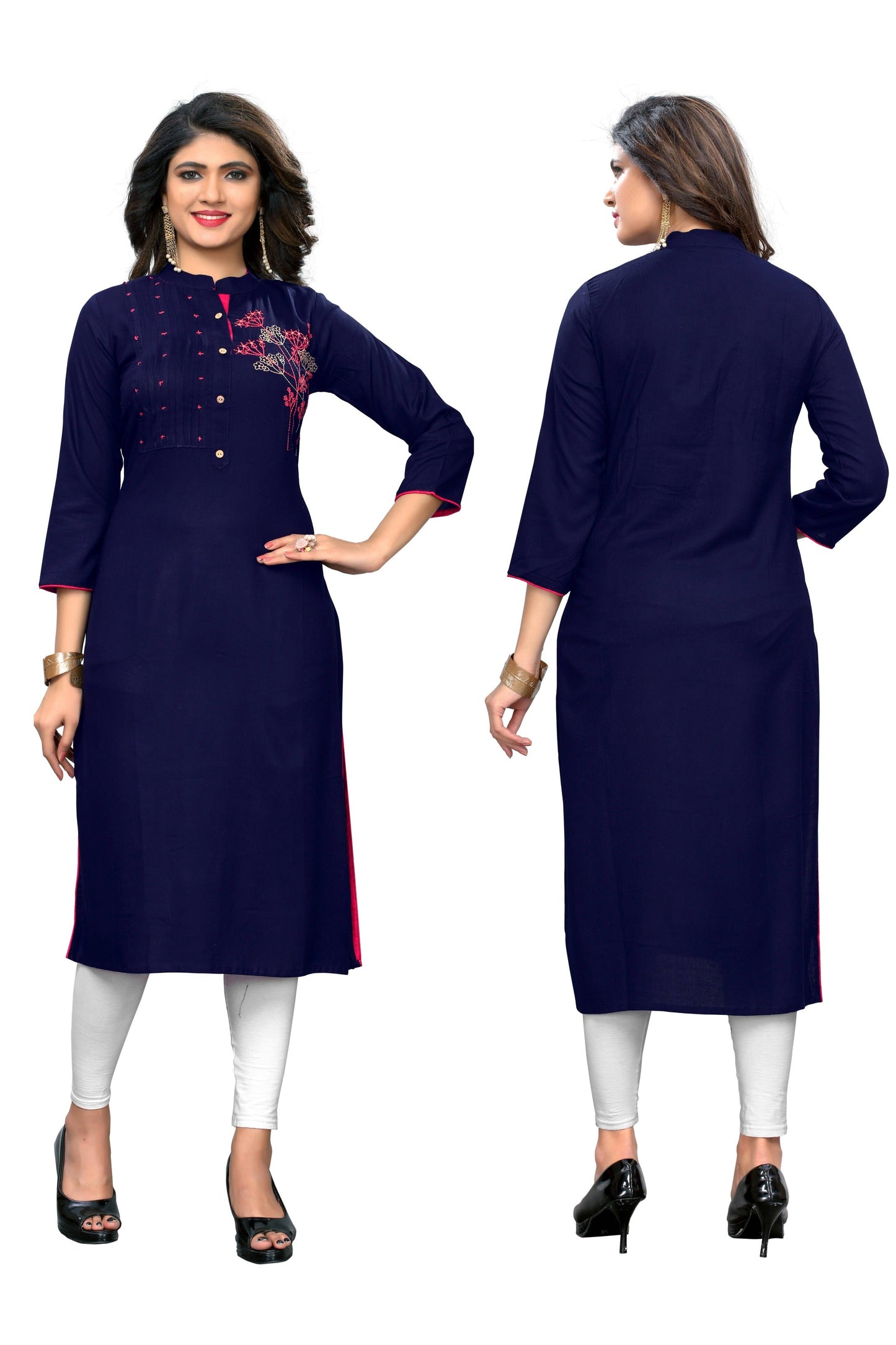 Women's Blue Kurta By Vbuyz- (