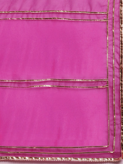 Women's Pink Ombre Organza Saree