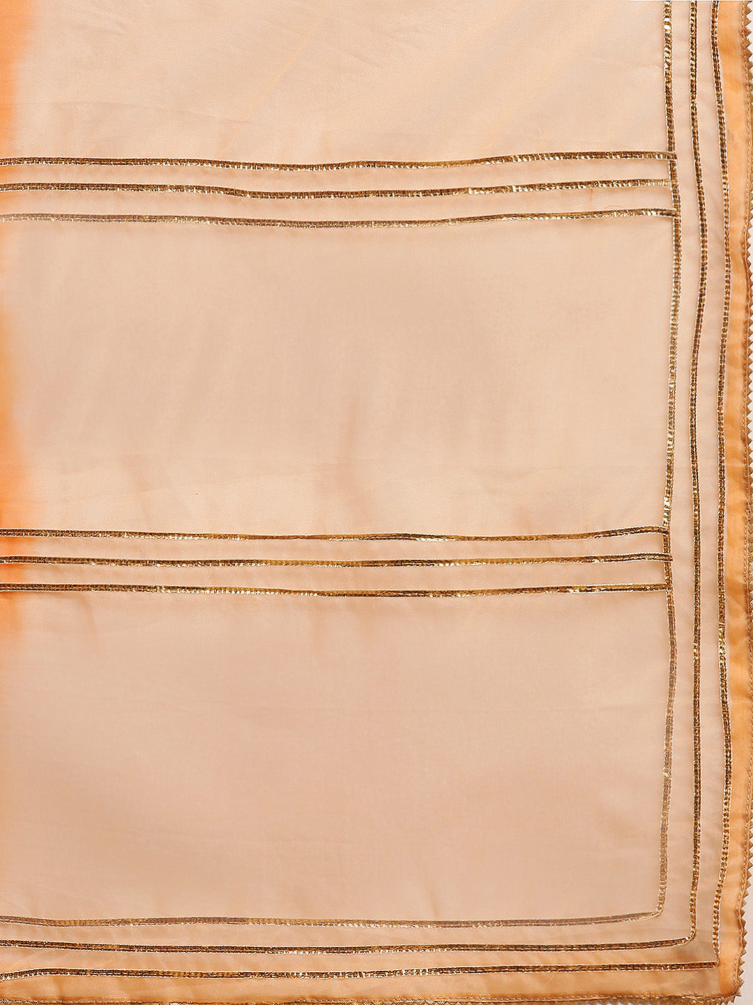 Women's Orange Ombre Organza Saree