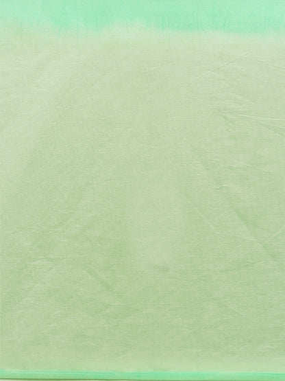 Women's Green Ombre Organza Saree