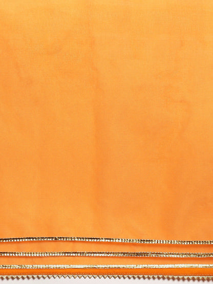 Women's Yellow Ombre Organza Saree