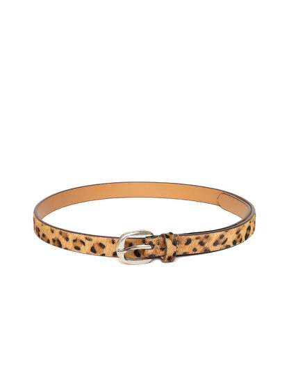 Women's Leopard Hari-On Slim Leather Belt
