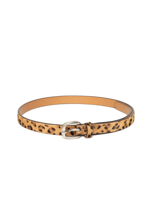 Women's Leopard Hari-On Slim Leather Belt