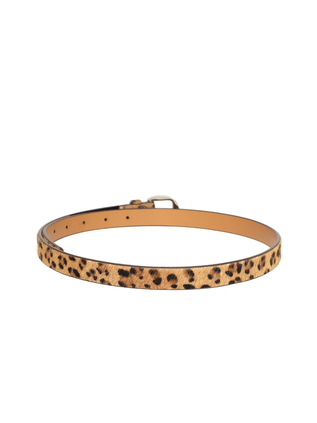 Women's Leopard Hari-On Slim Leather Belt