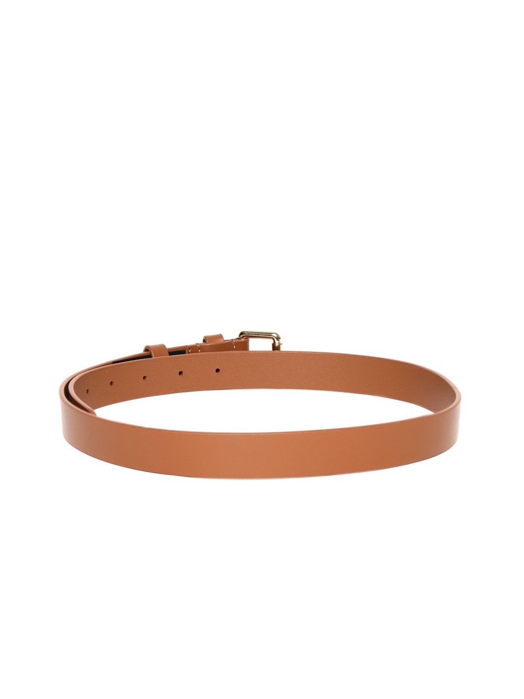 Women's Tan Brown Double Loop Leather Belt