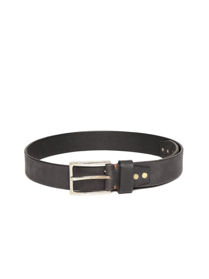 Women's Black Broad Gunmetal Studded Leather Belt