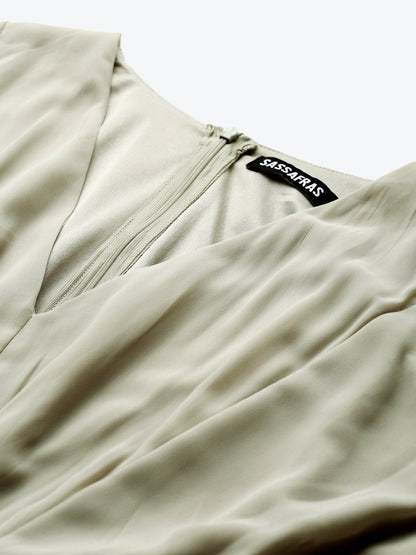 Women's Olive Kimono Maxi Dress