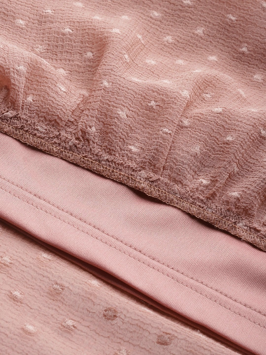 Women's Dusty Pink Tiered Maxi Dress With Inner