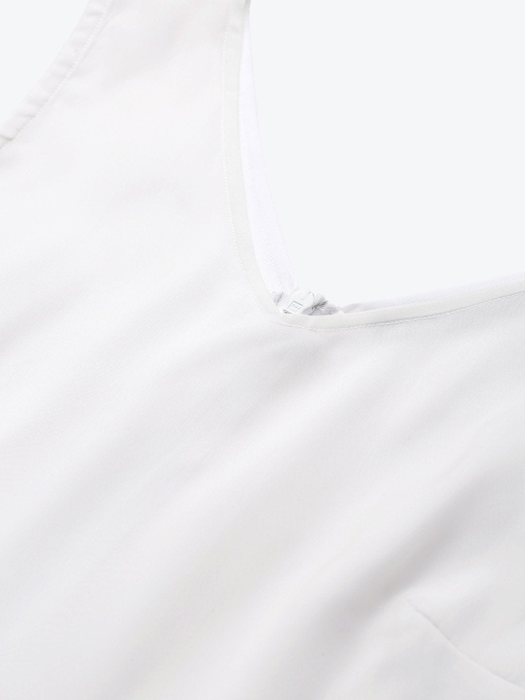Women's Off-White Sleeveless Belted Mini Dress