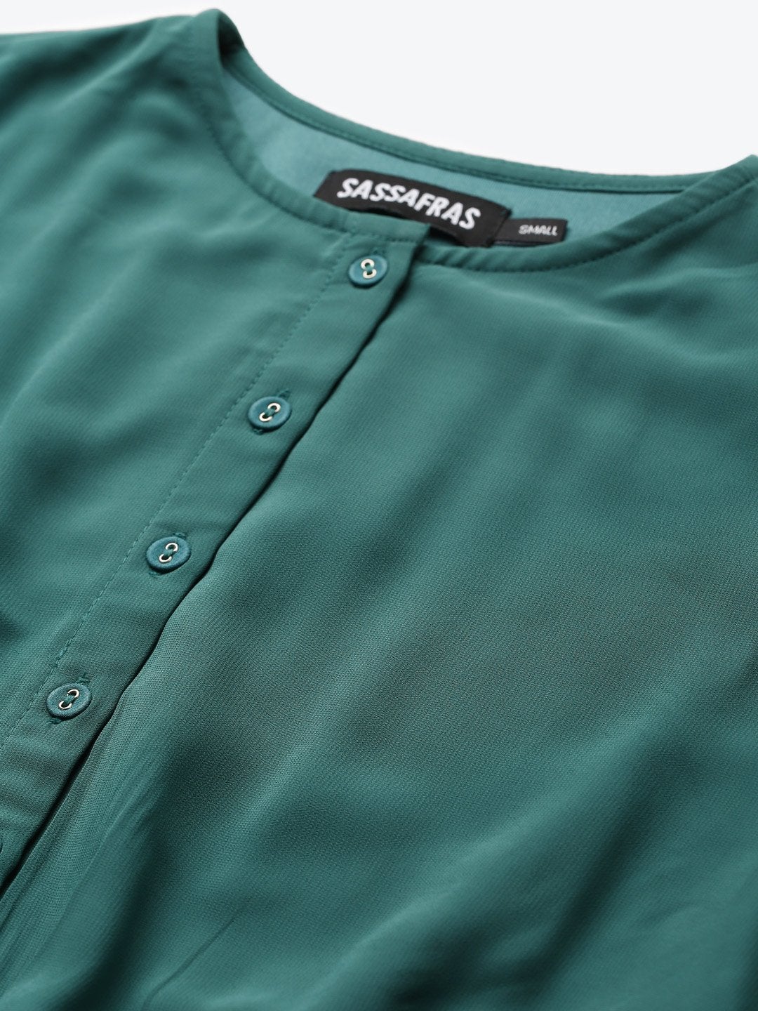 Women's Emerald Green Pleated Midi Dress