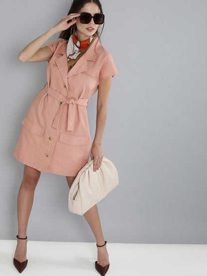 Women's Dusty Pink Blazer Dress