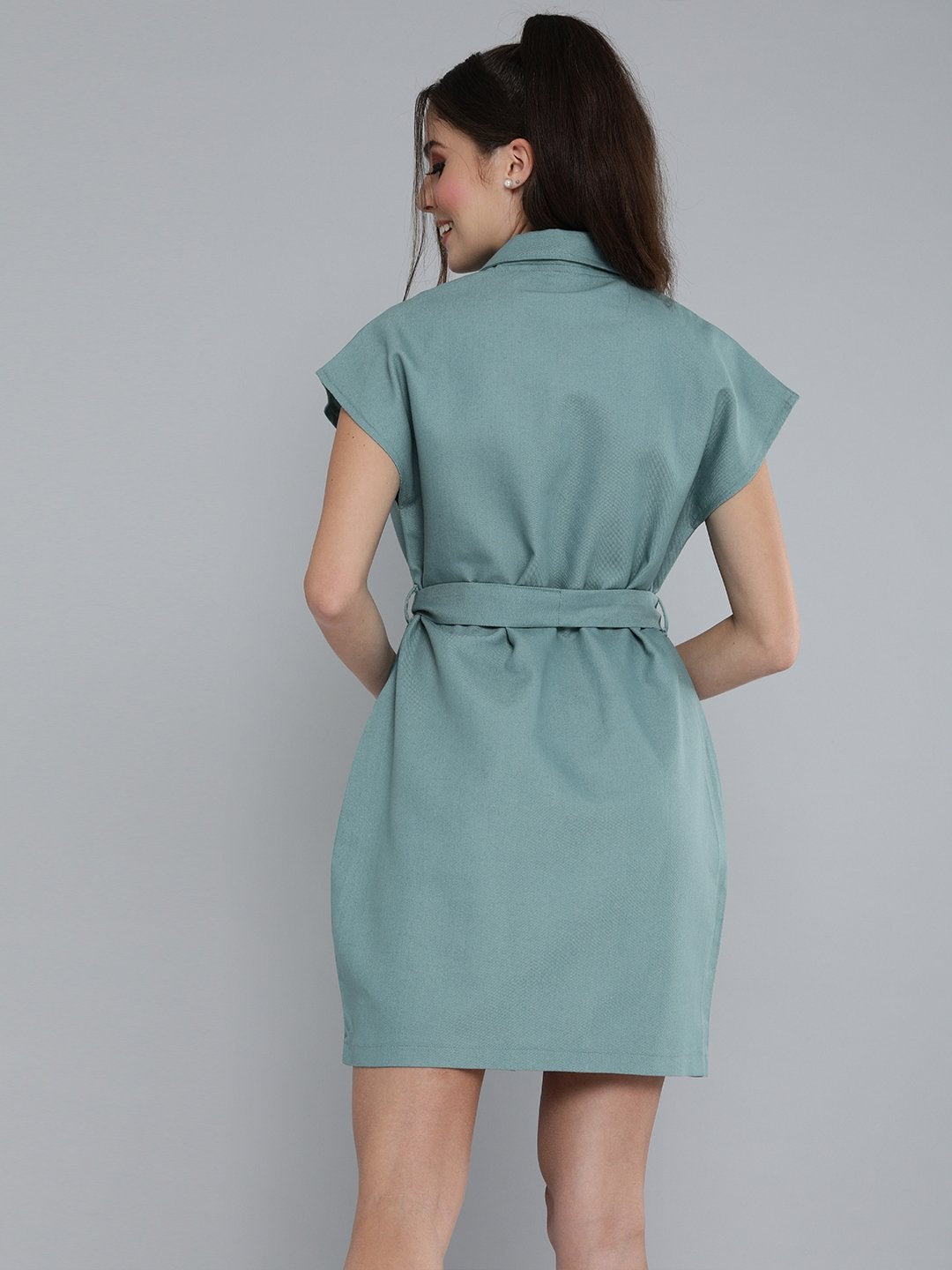 Women's Sea Green Blazer Dress