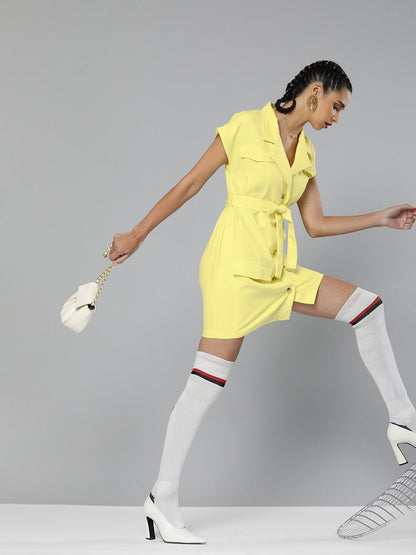 Women's Yellow Blazer Dress