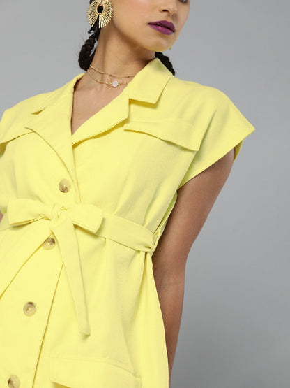 Women's Yellow Blazer Dress