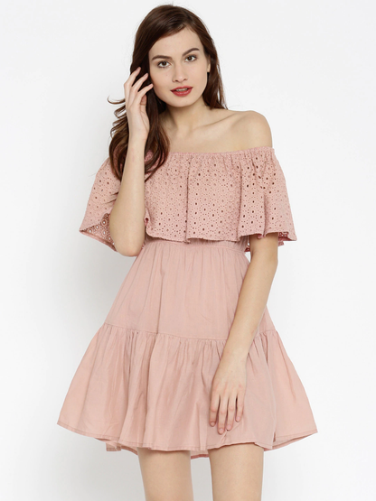 Women's Shifley Layered Pink Dress