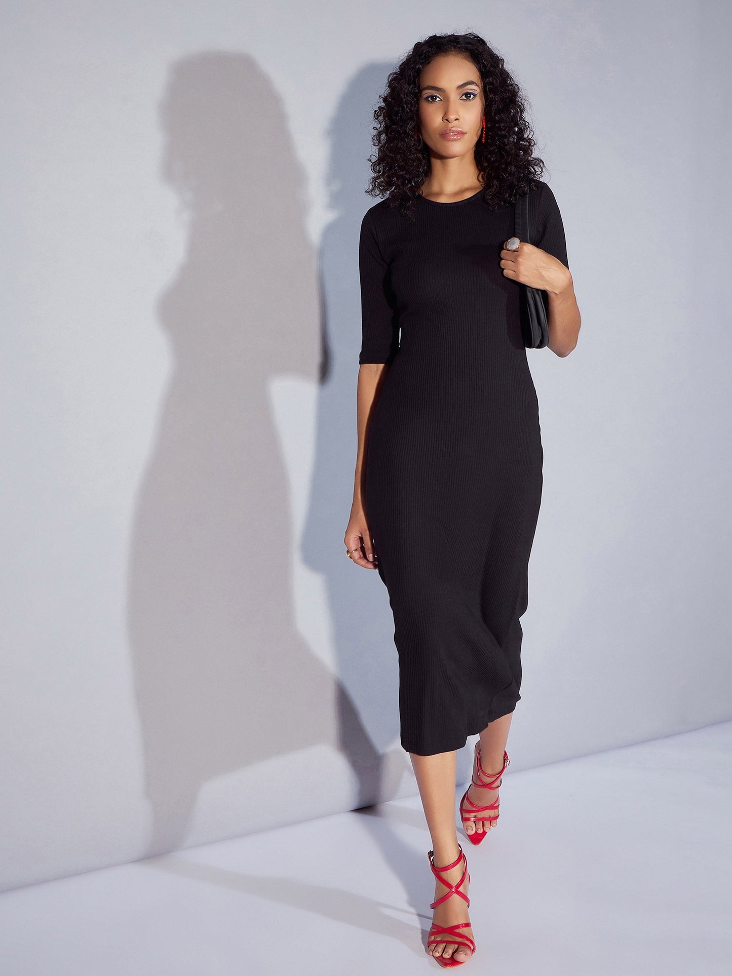 Women's Black Rib Dress