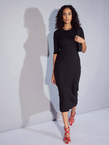 Women's Black Rib Dress