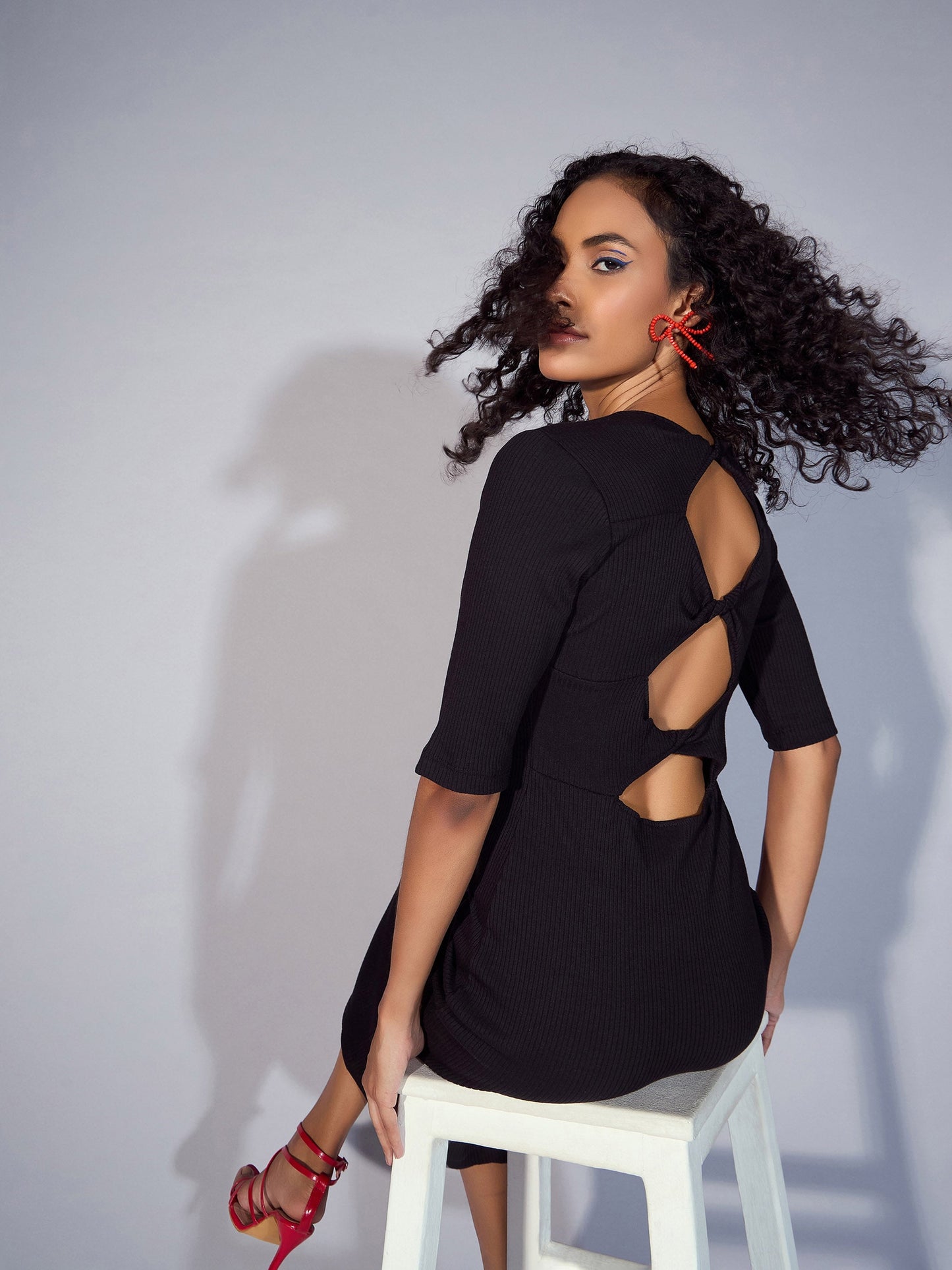 Women's Black Rib Dress