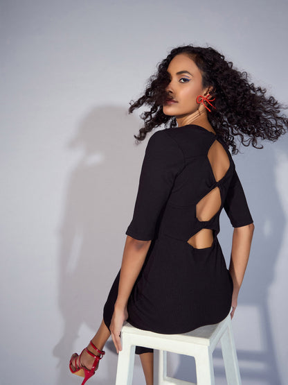 Women's Black Rib Dress