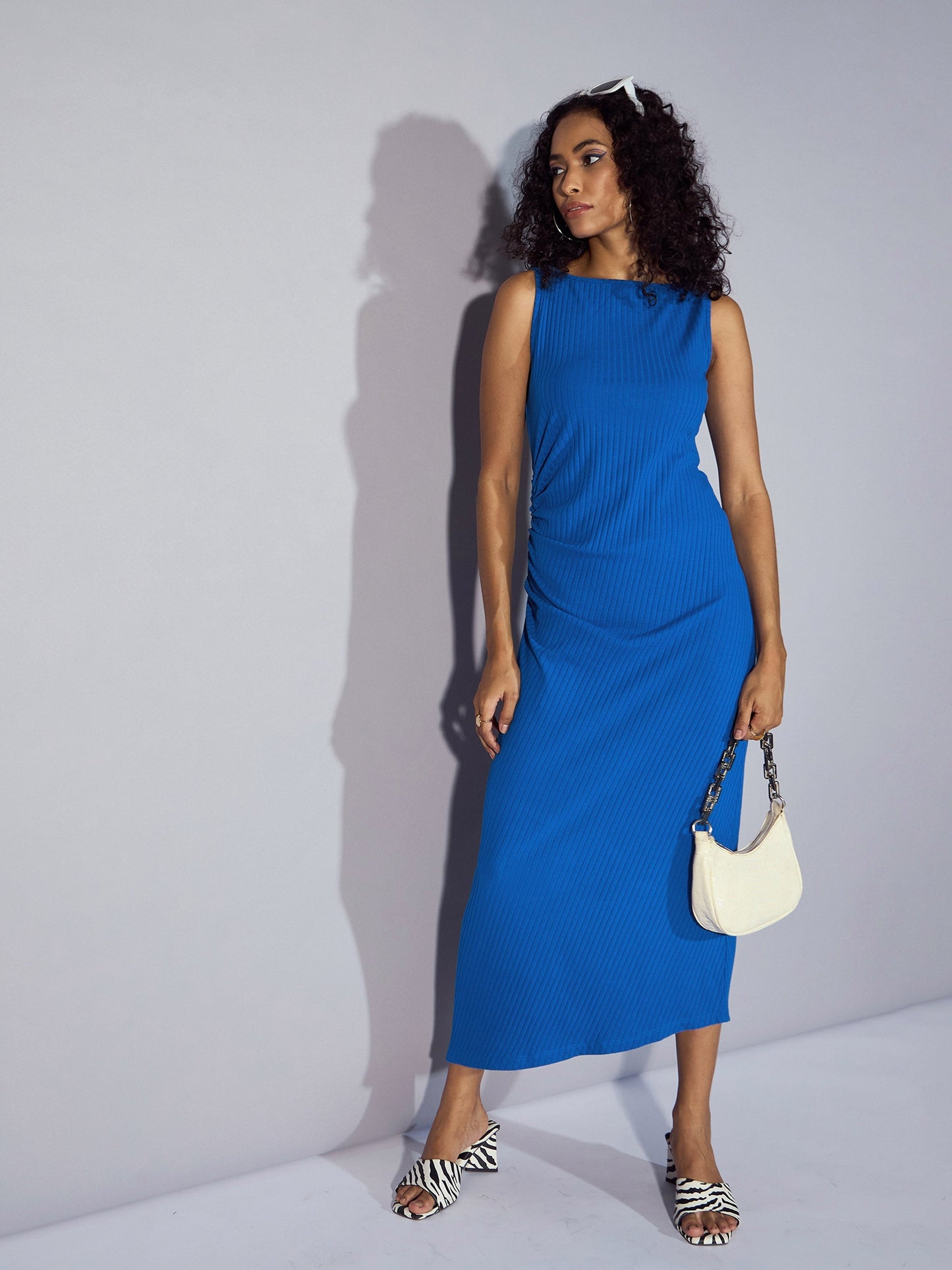 Women's Blue Rib Dress