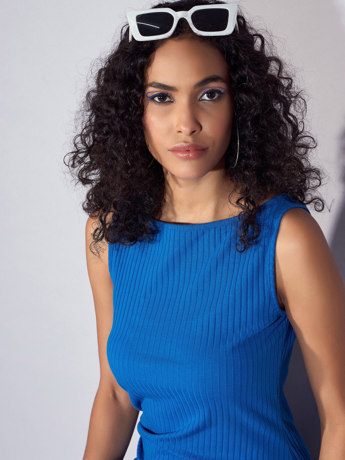Women's Blue Rib Dress