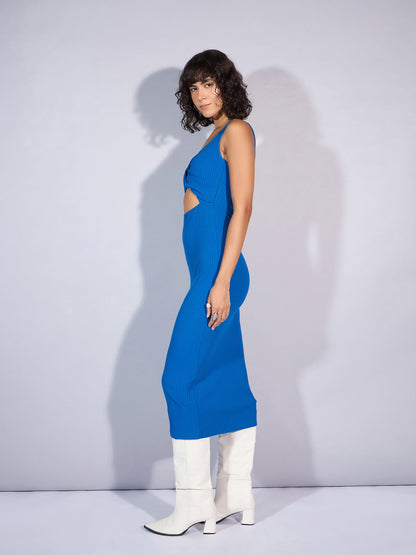 Women's Blue Rib Dress