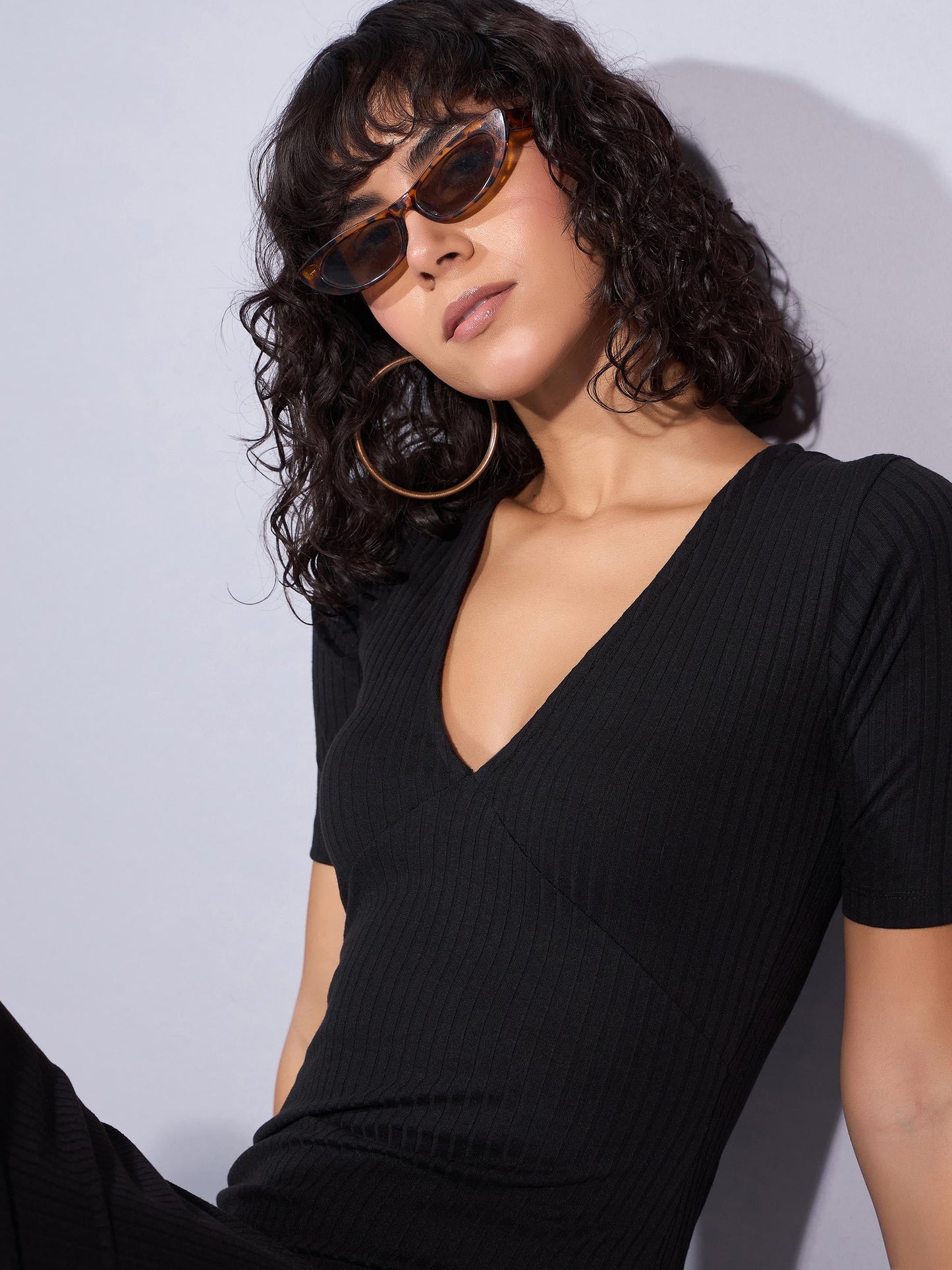 Women's Black Rib Dress