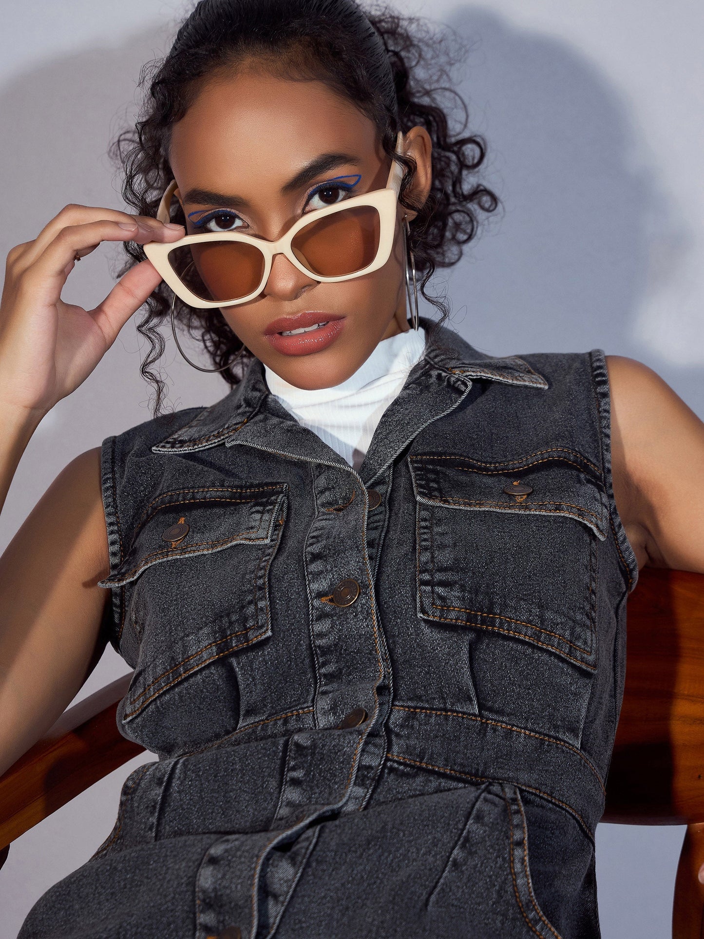 Women's Black Denim Dress