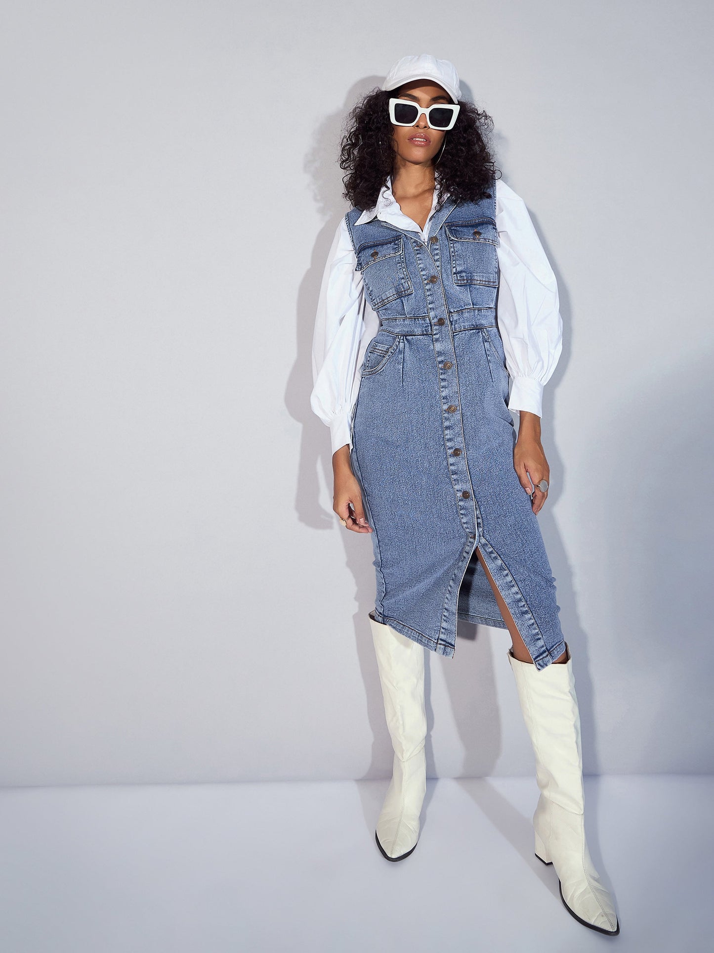 Women's Blue Denim Dress