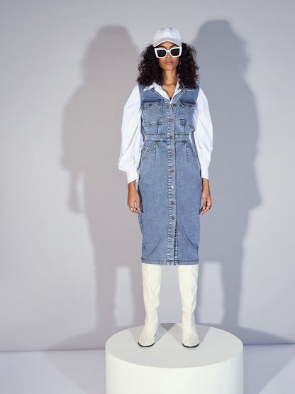 Women's Blue Denim Dress