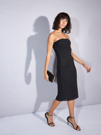 Women's Black Mesh Dress