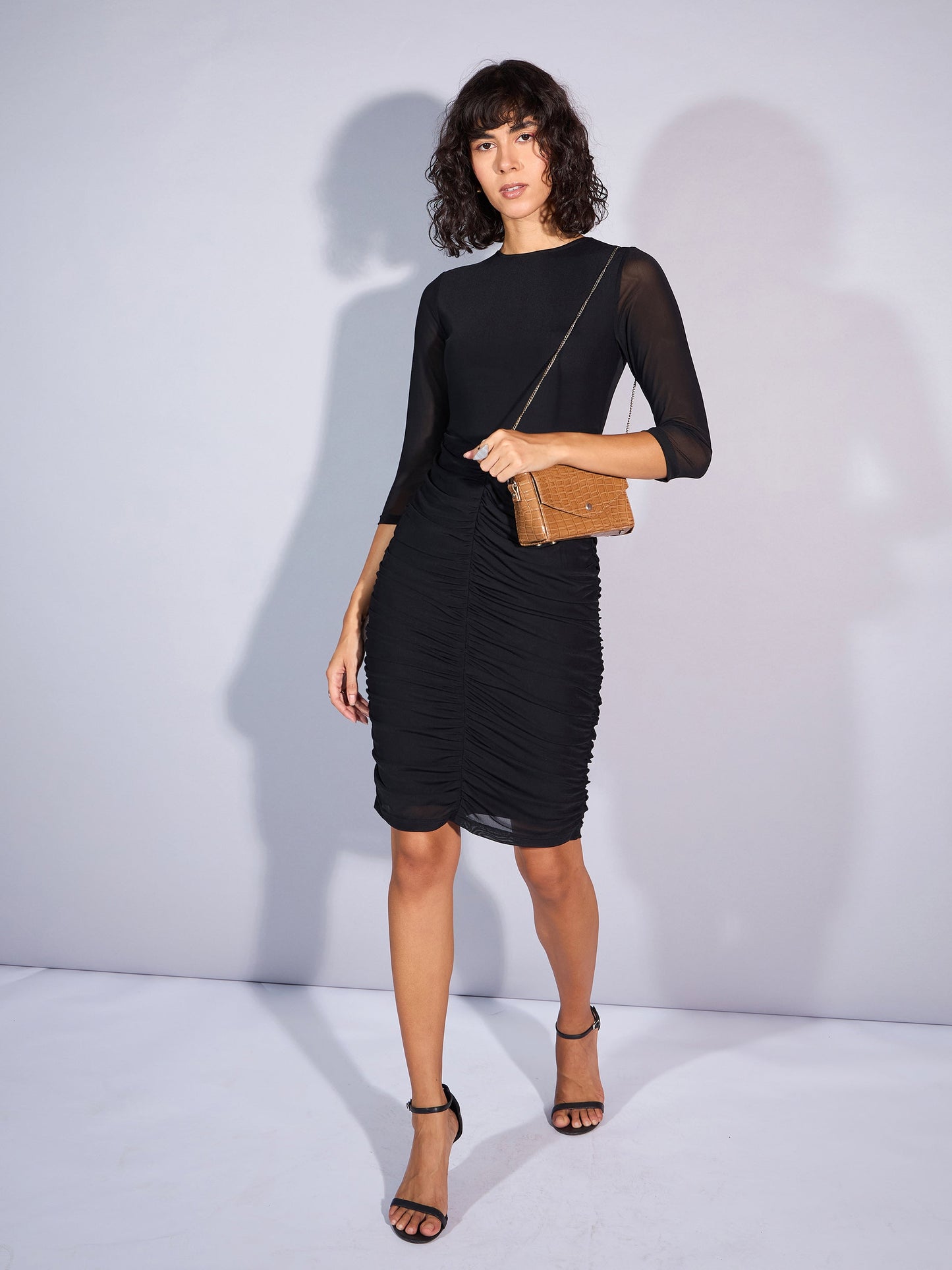 Women's Black Mesh Dress
