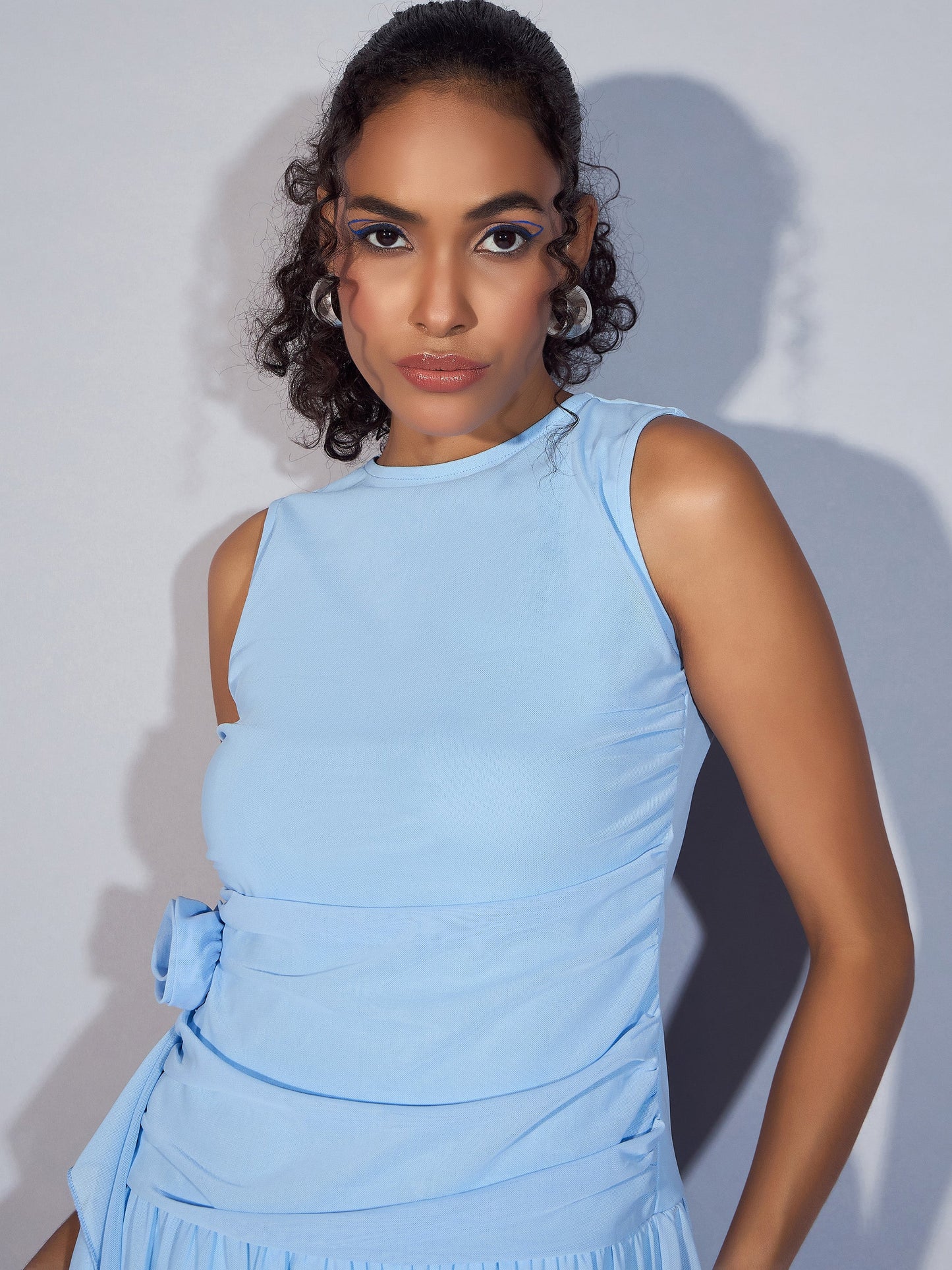 Women's Blue Mesh Dress