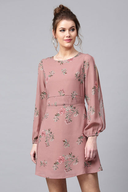 Women's Onion Pink Floral Skater Dress